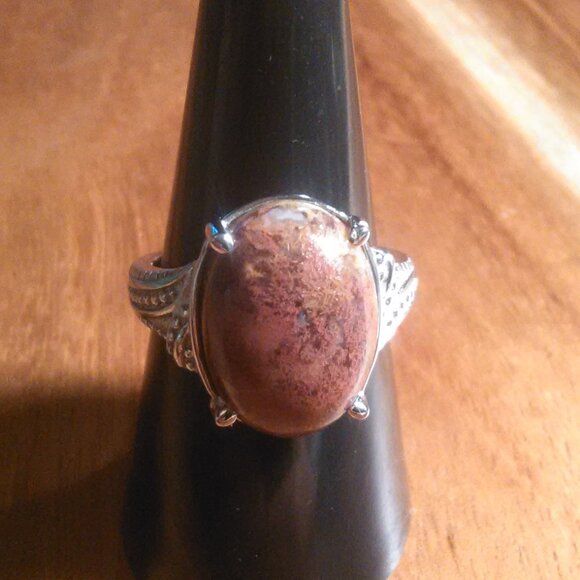 Aqua Nueva Moss Stainless Steel Solitaire Ring (Size 8) - Picture 14 of 16